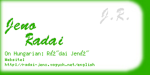 jeno radai business card